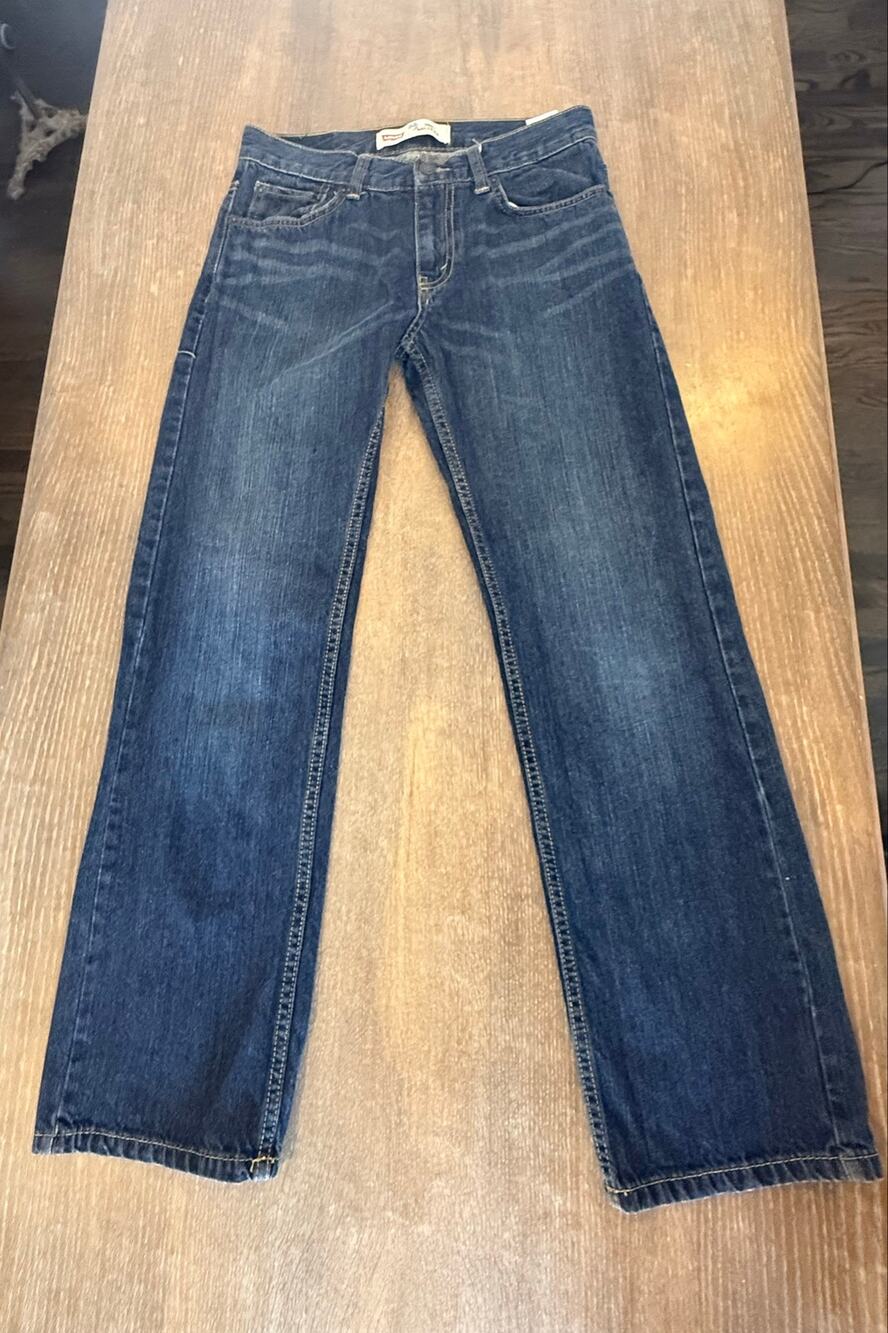 Levis Medium Wash denim 505 regular Girls Kids size 14